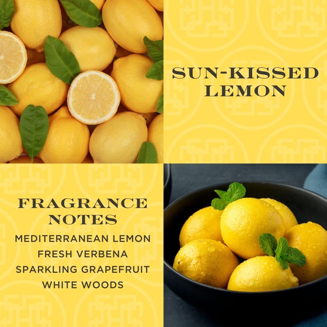 HomeWorx Sun Kissed Lemon lid and glass vessel keeps wax clean and dust-free