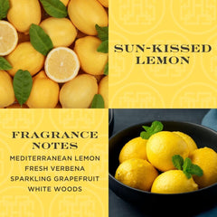 HomeWorx Sun Kissed Lemon lid and glass vessel keeps wax clean and dust-free
