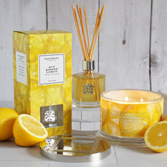 HomeWorx Sun Kissed Lemon wax closeup highlights premium formula and clean burn