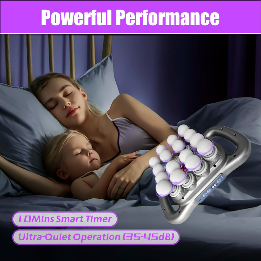 Homlume massage gun ergonomic handheld design keeps grip comfortable during use.