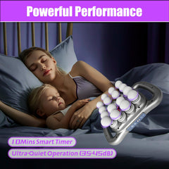 Homlume massage gun ergonomic handheld design keeps grip comfortable during use.