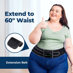 HOMRELEXA extendable waist belt up to 60 inches for versatile fit.