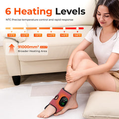 HOMVIMI cordless ankle massager vibration modes relieve foot fatigue after workouts.