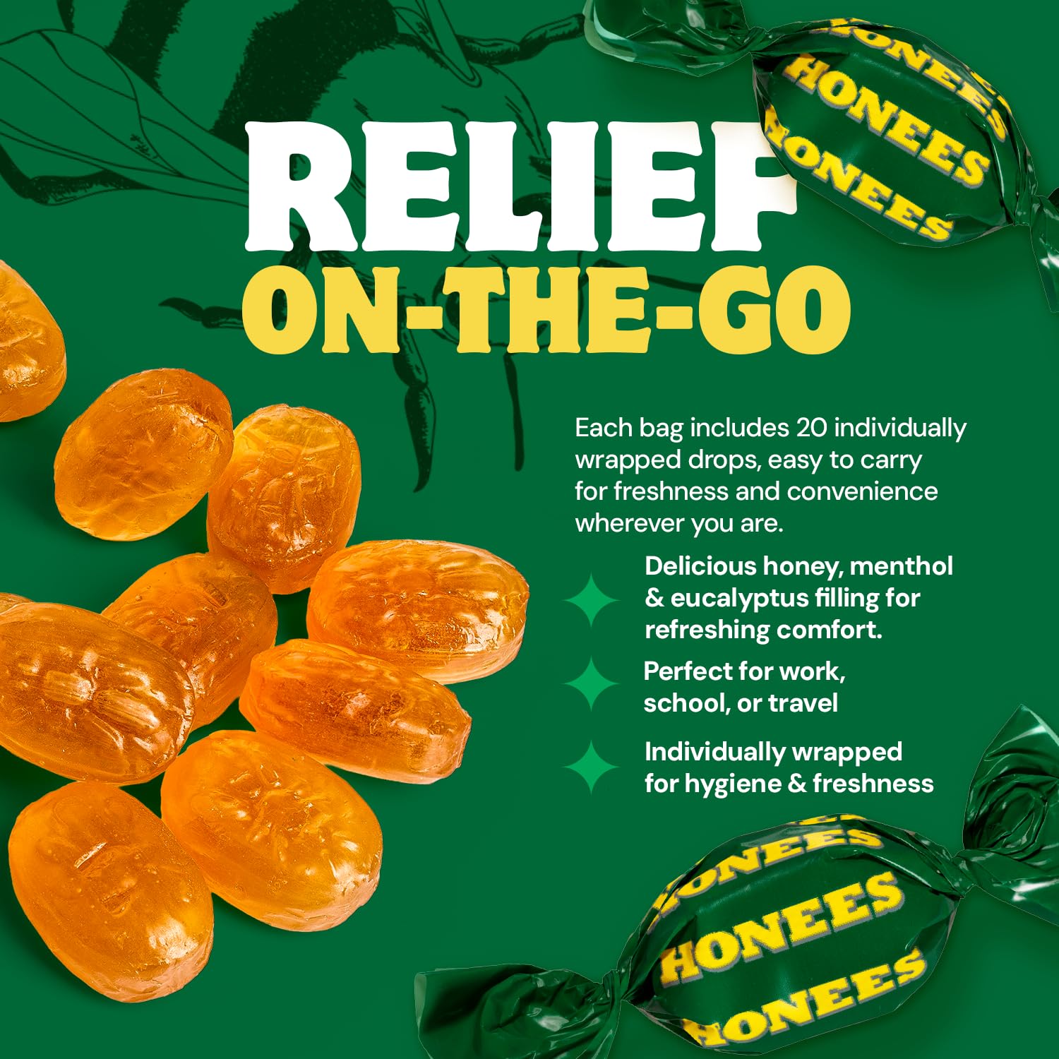 HONEES honey-menthol-eucalyptus collection highlights natural ingredients