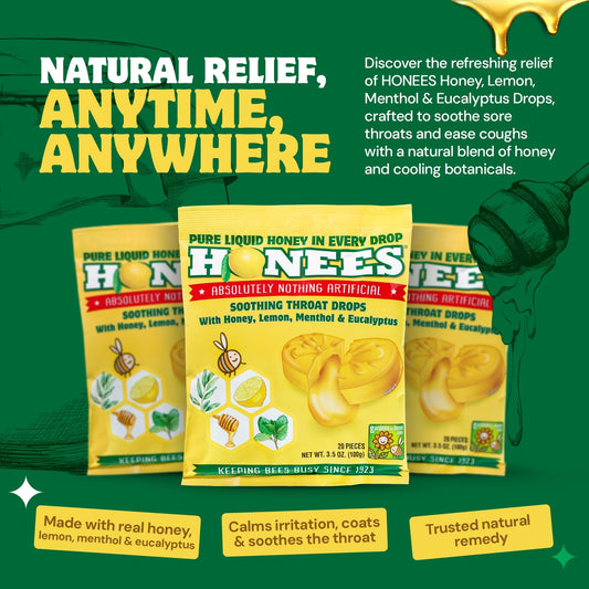  resealable Honees bag showing freshness and easy storage
