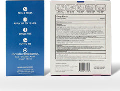 HONESTMED lidocaine patch being peeled and applied for easy use.