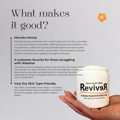 Honey for Healing cream texture quickly absorbed into skin.