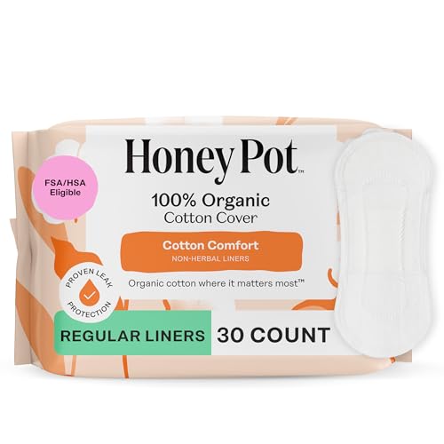 The Honey Pot pantyliner with ultra-absorbent core shown in a tidy pack.