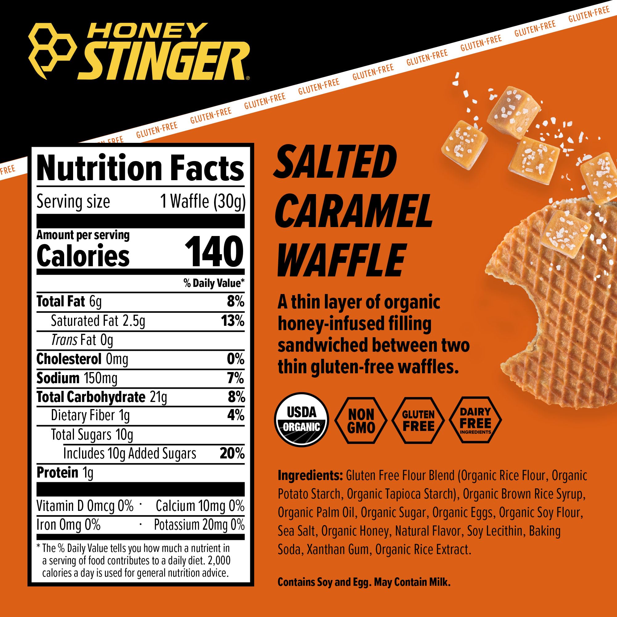 Cookies and Cream waffle pack showing creamy filling and light crisp layers