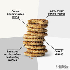 Honey Stinger Organic Mini Vanilla Waffles ingredients with organic honey and vanilla