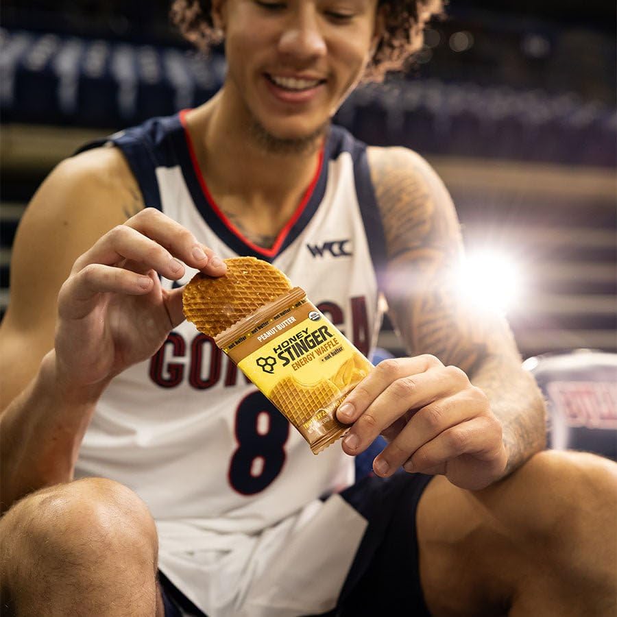 Honey Stinger waffle as a pre-workout snack for steady energy.
