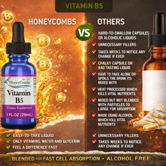 HoneyCombs B5 drops vegan pantothenic acid formula for balance.