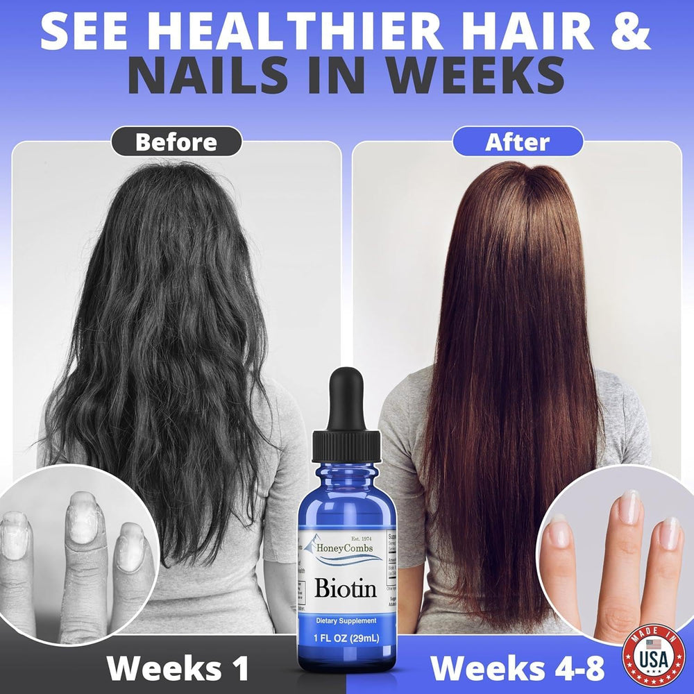 HoneyCombs Biotin Drops skin and nails focus for radiant appearance