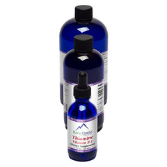 HoneyCombs Thiamine drops ingredients label signals clean, non-GMO formula.