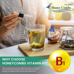 HoneyCombs Vitamin B1 liquid drops with dropper for convenient use