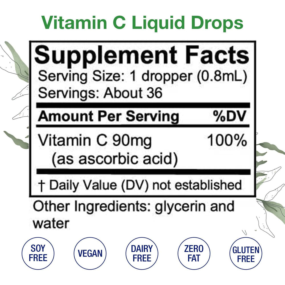 Product label highlighting vegan, non-GMO formula and alcohol-free base