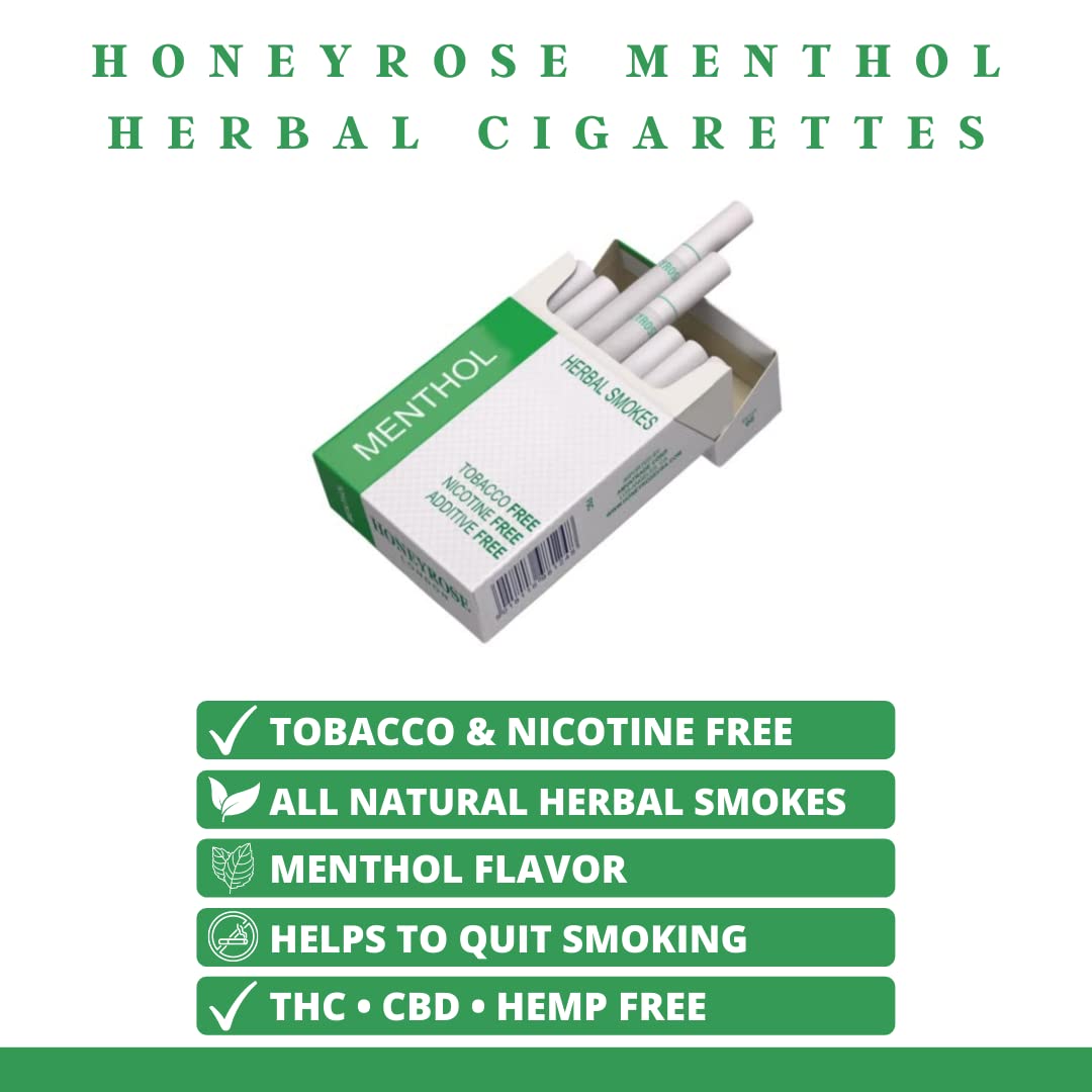 Honeyrose Menthol stick close-up highlighting smokable herbs for cravings.
