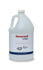 Honeywell Uvex Clear Plus lens cleaner refill bottle for streak-free optical clarity.
