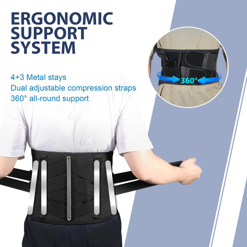 HONGJING cordless massage belt with 5000mAh battery for portable use.