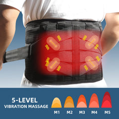 HongJing lumbar support with motors offers adjustable massage for muscle relief.