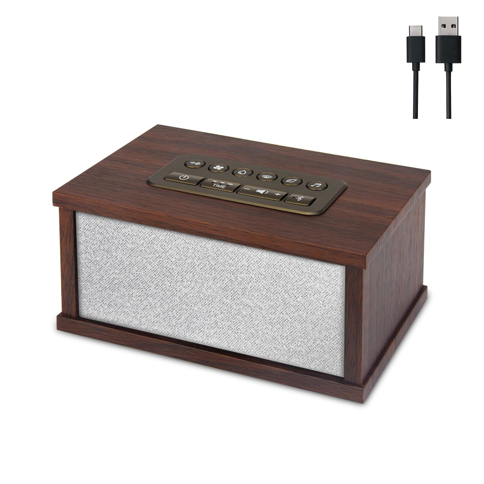 HONGUT white noise sound machine showing 70 sounds for versatile sleep and focus.
