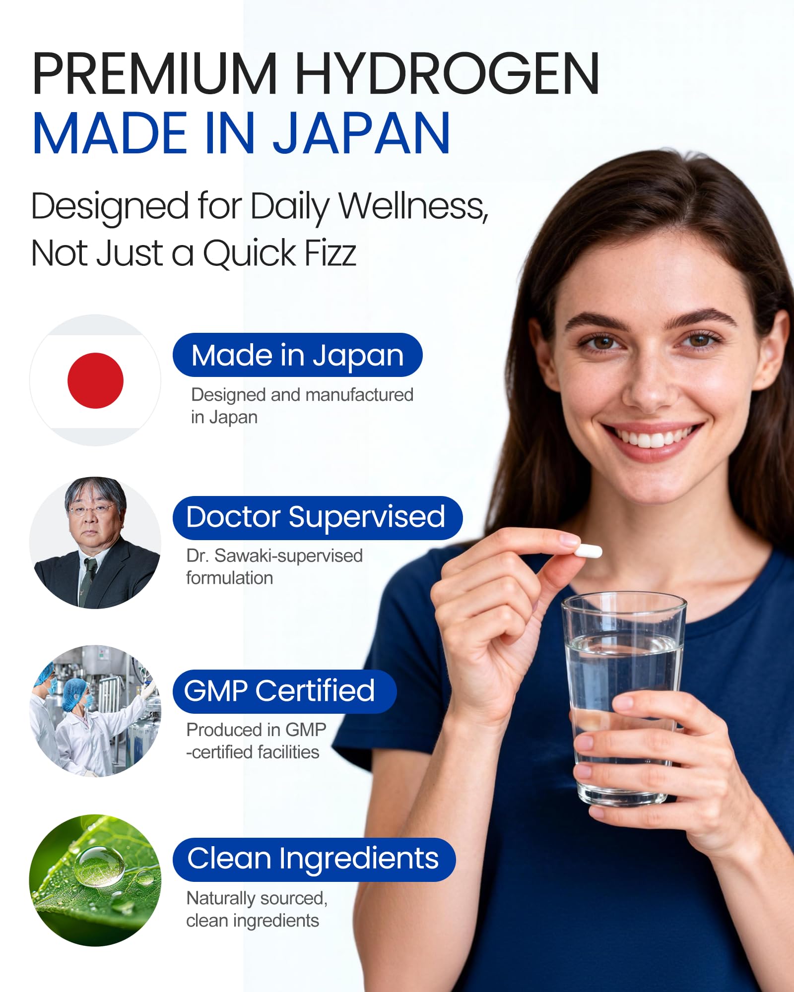 HonSan Pharmaceutical label close-up, non-effervescent formula with no magnesium.