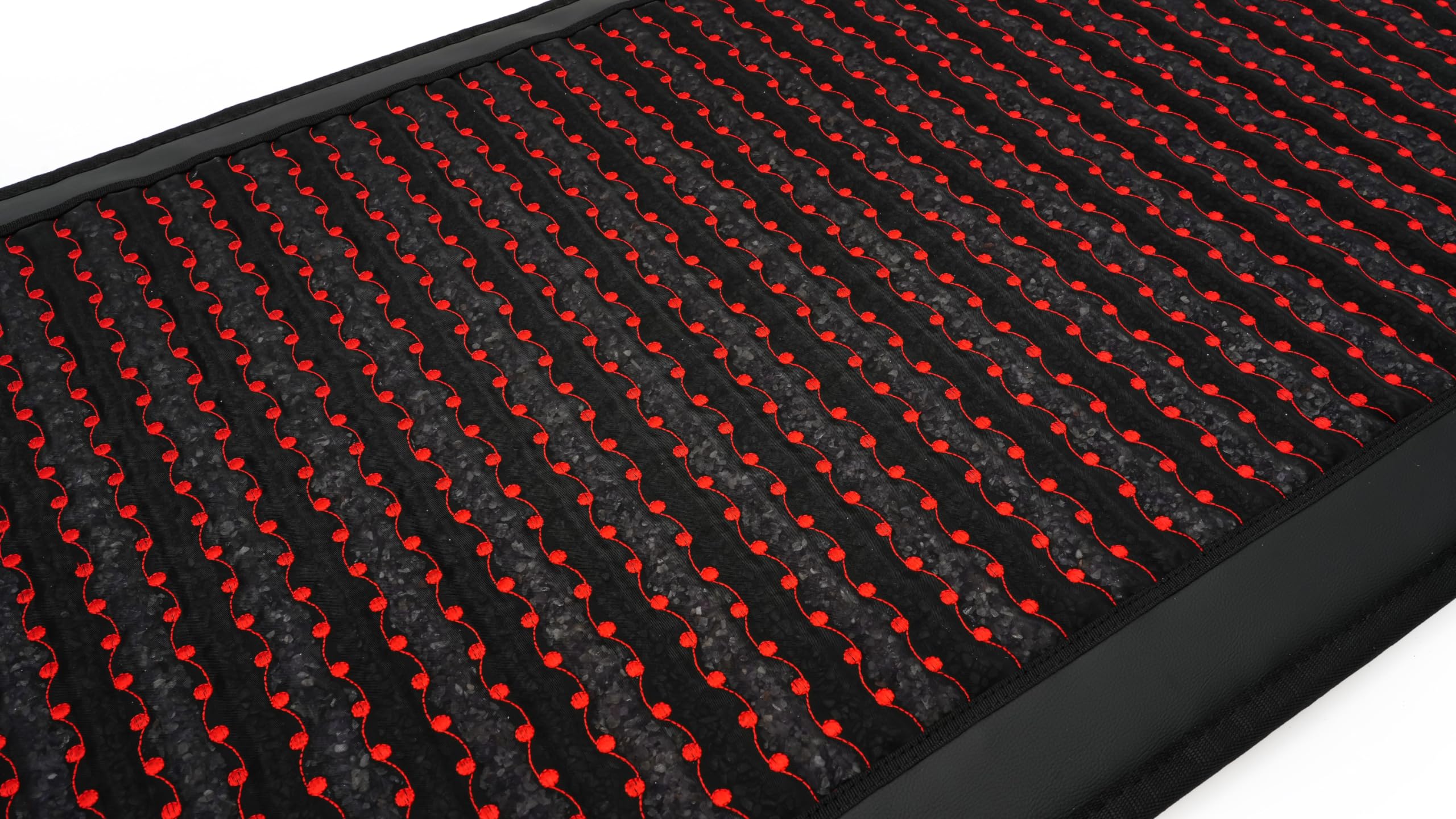 Hooga mat control panel and settings close-up showing adjustable heat and frequency