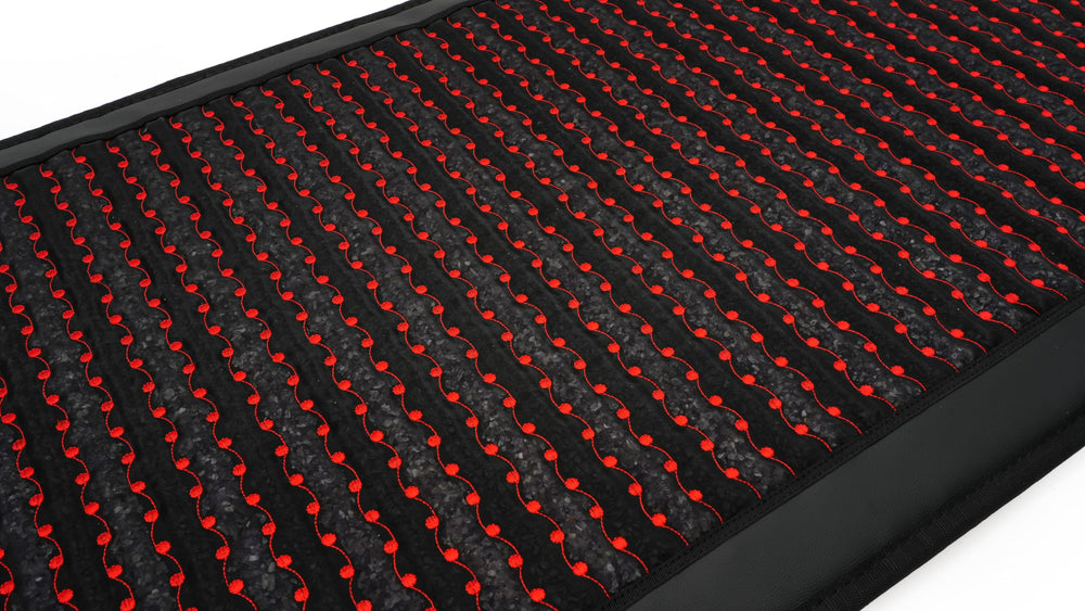 Hooga mat control panel and settings close-up showing adjustable heat and frequency