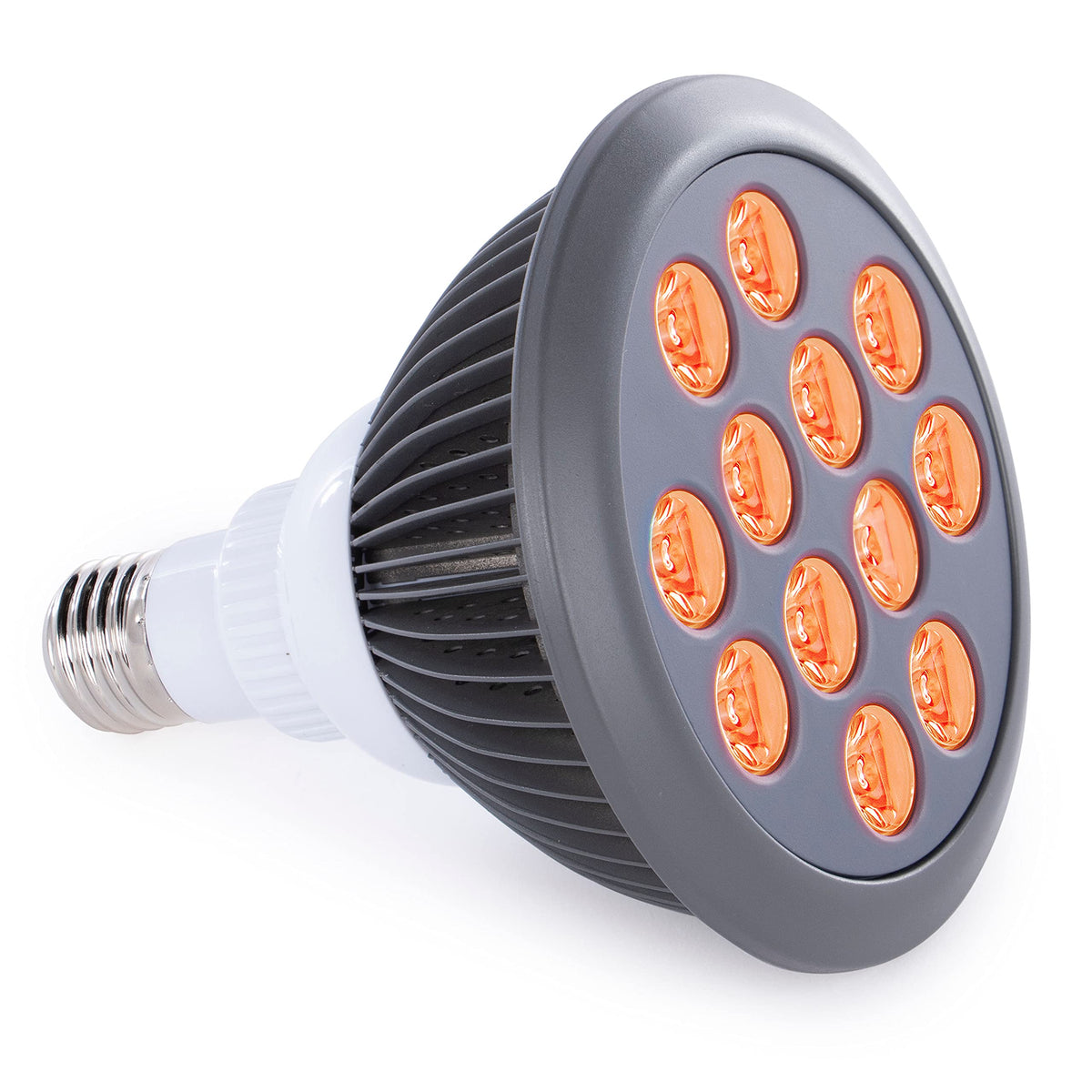 Hooga orange light therapy bulb with 12 LEDs for targeted mood support at home