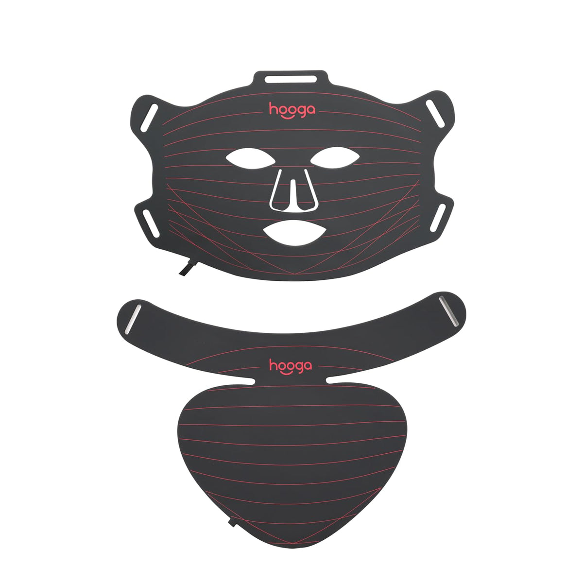 Hooga red light mask with tri-chip LEDs for at-home multi-wavelength facial therapy