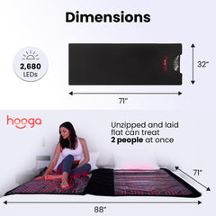 Hooga Red Light Therapy Blanket Pod enclosed design letting you lie inside for immersion