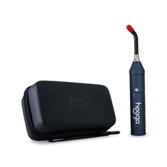 Hooga nose attachment enables inner-nasal light exposure for focused therapy.