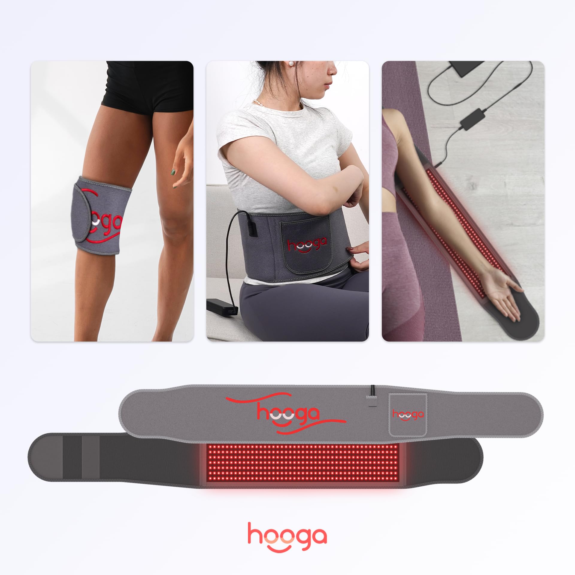 Hooga Red Light Therapy Wrap around the waist for hands free use