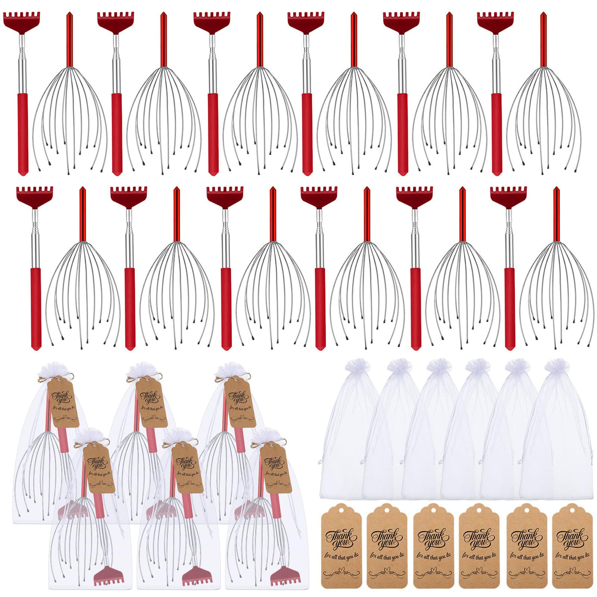 Hoolerry retractable back scratcher extended for easy reach and comfort