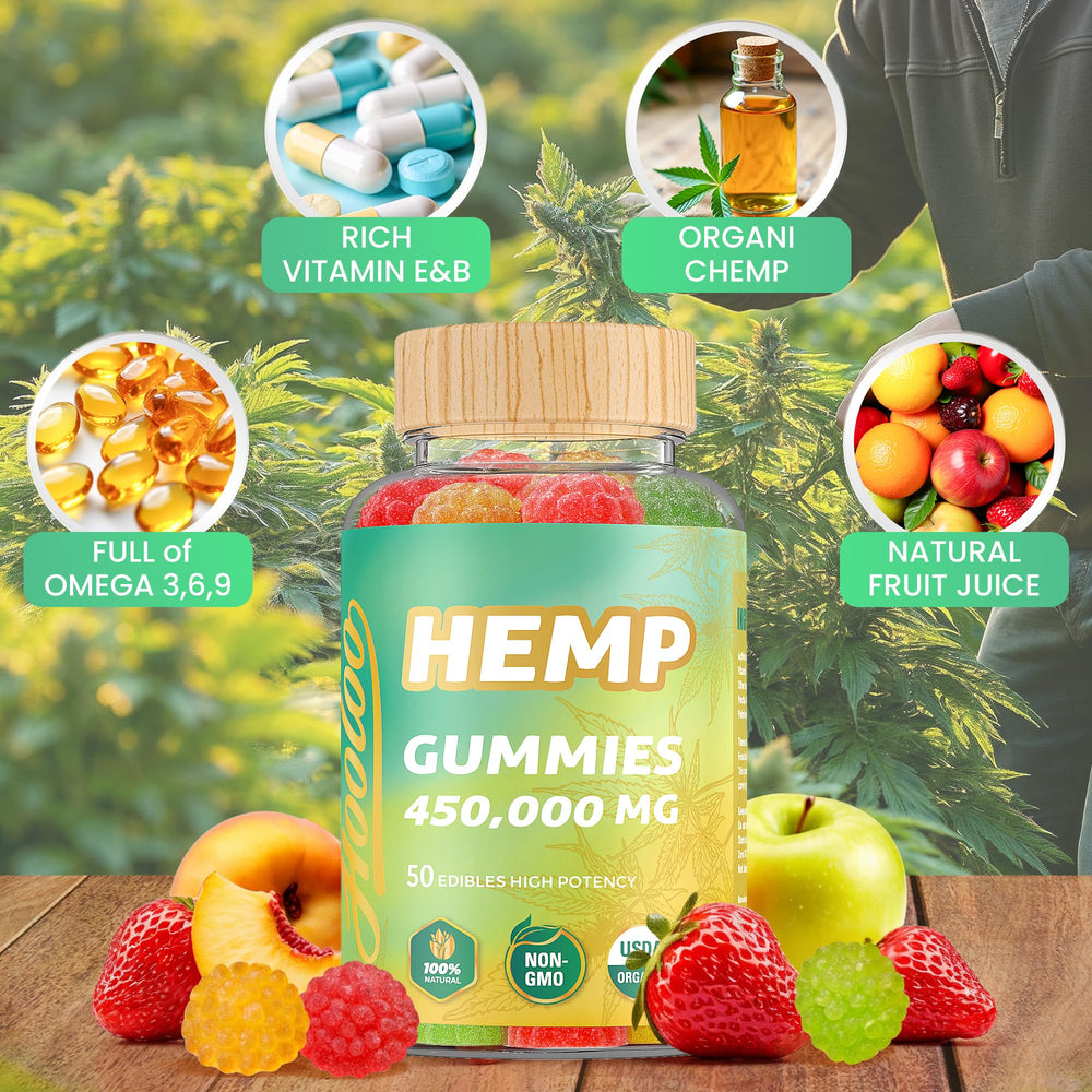 HOOLOO Hemp Gummies green apple flavor for a refreshing relaxation routine.