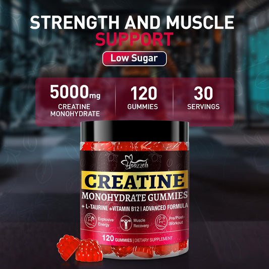 Hoozzch Creatine Gummies four-gummy serving screenshot for easy intake.
