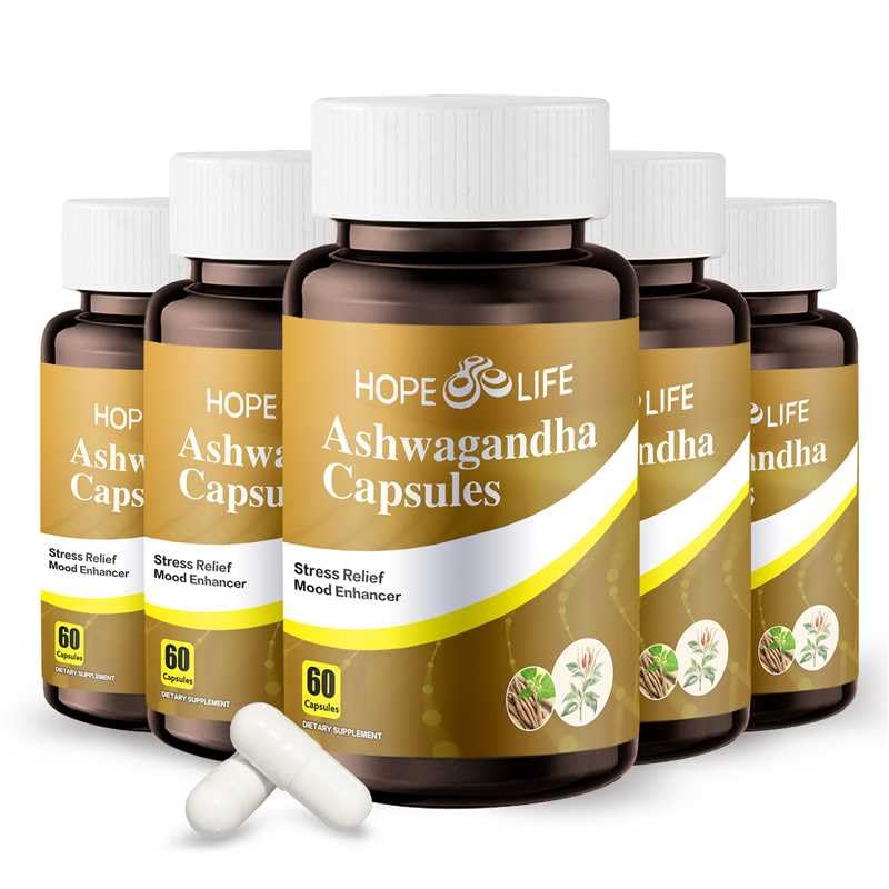 HOPE LIFE Herbal Mood & Sleep bottle with capsules for calm focus.