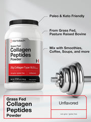 Collagen peptides dissolving in water for a smooth mix.
