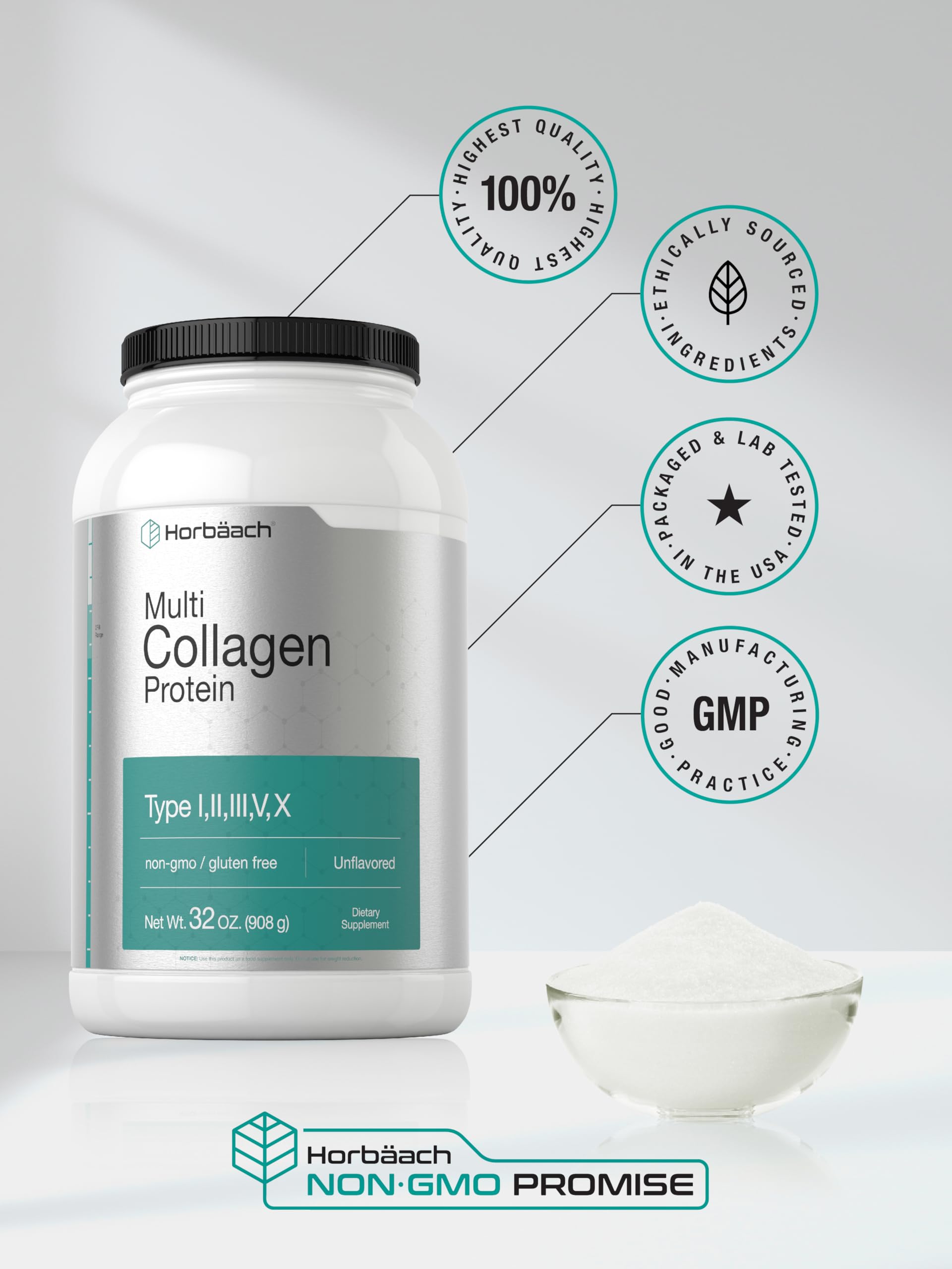 Horbaach collagen powder dissolve setup illustrates smooth blending in beverages