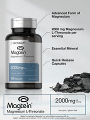 Close-up of Horbaach Magtein label highlighting gluten-free and non-GMO formula