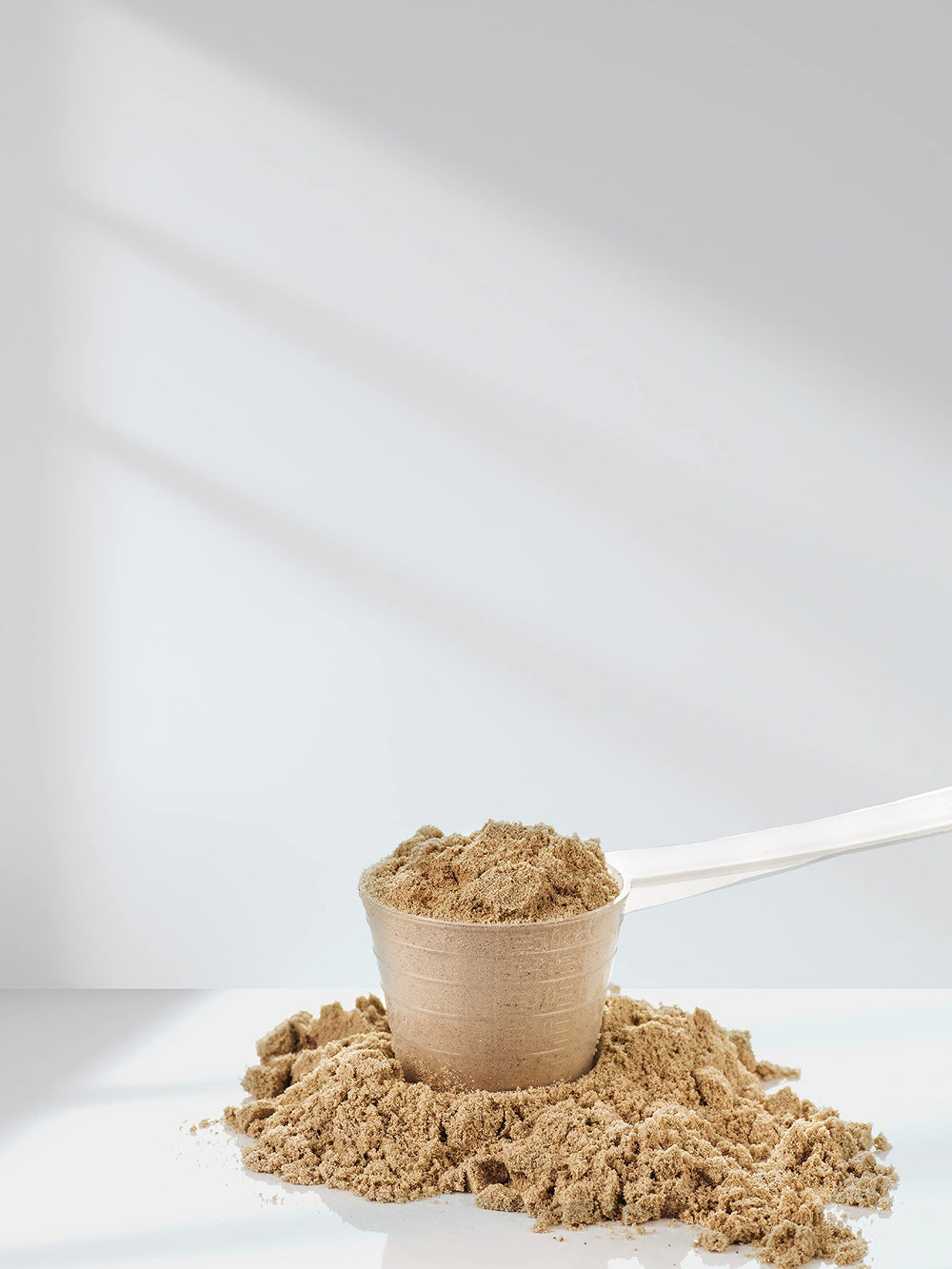 Horbaach Soy Protein Isolate glass bottle ready to blend.