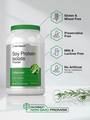 Horbaach Soy Protein Isolate label highlights non-GMO and gluten free.