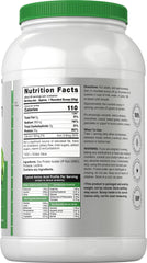 Horbaach Soy Protein Isolate scoop shows measuring action for servings.