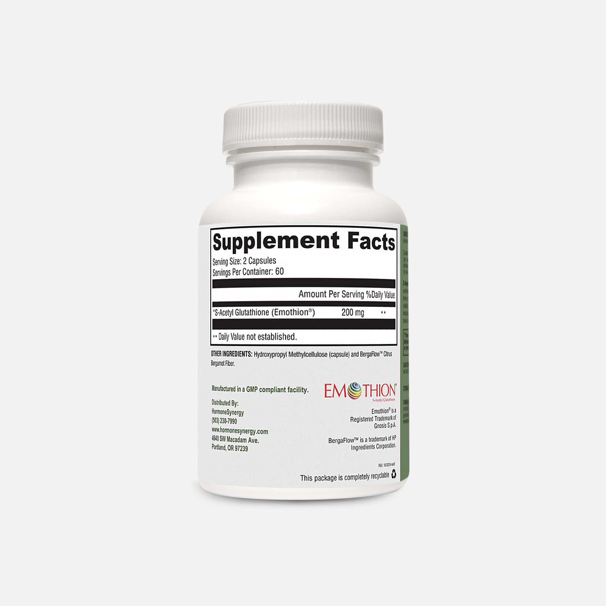 Acid-resistant capsules pack by HormoneSynergy highlighting durable delivery