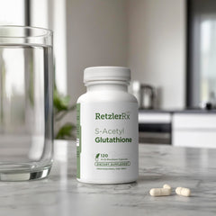 Doctor-formulated RetzlerRx label on HormoneSynergy packaging