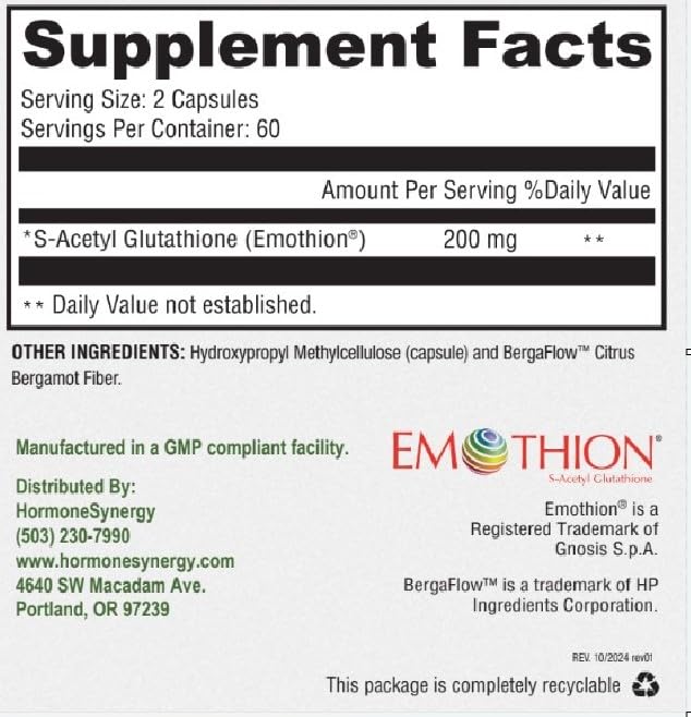 Non-GMO, soy-free, gluten-free badge on HormoneSynergy product for allergen-conscious buyers