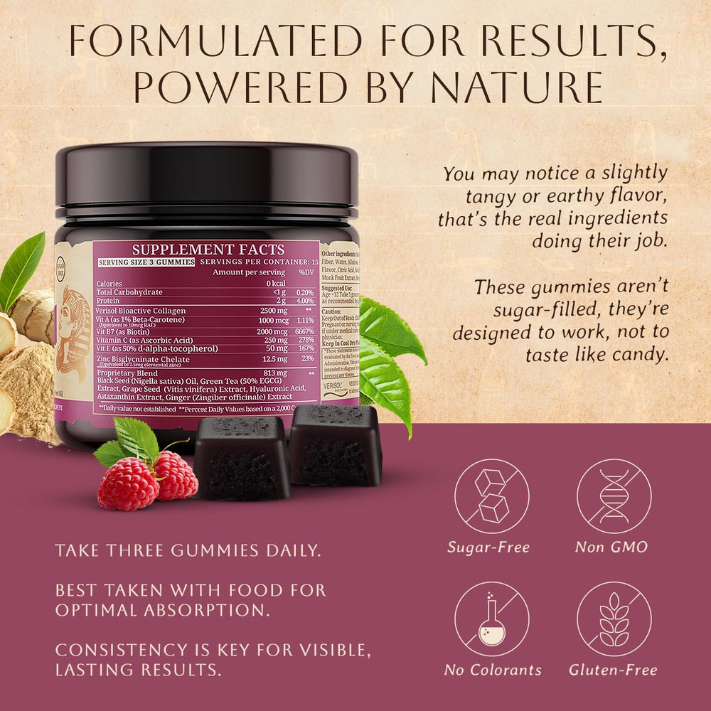 USA-made formulation label on Horus Timeless Beauty signals premium quality.