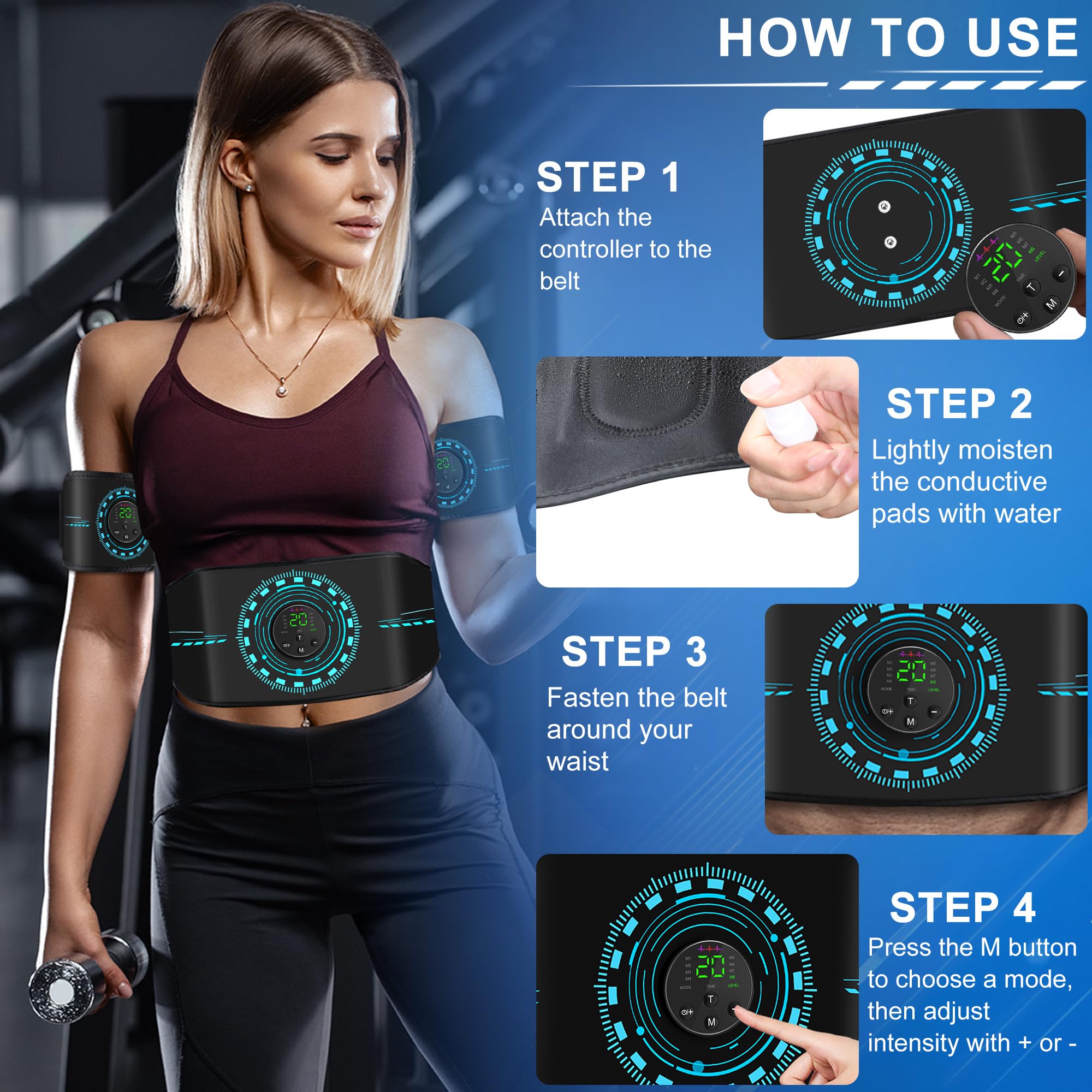 Hosioe wireless TENS unit ready for wireless, portable sessions