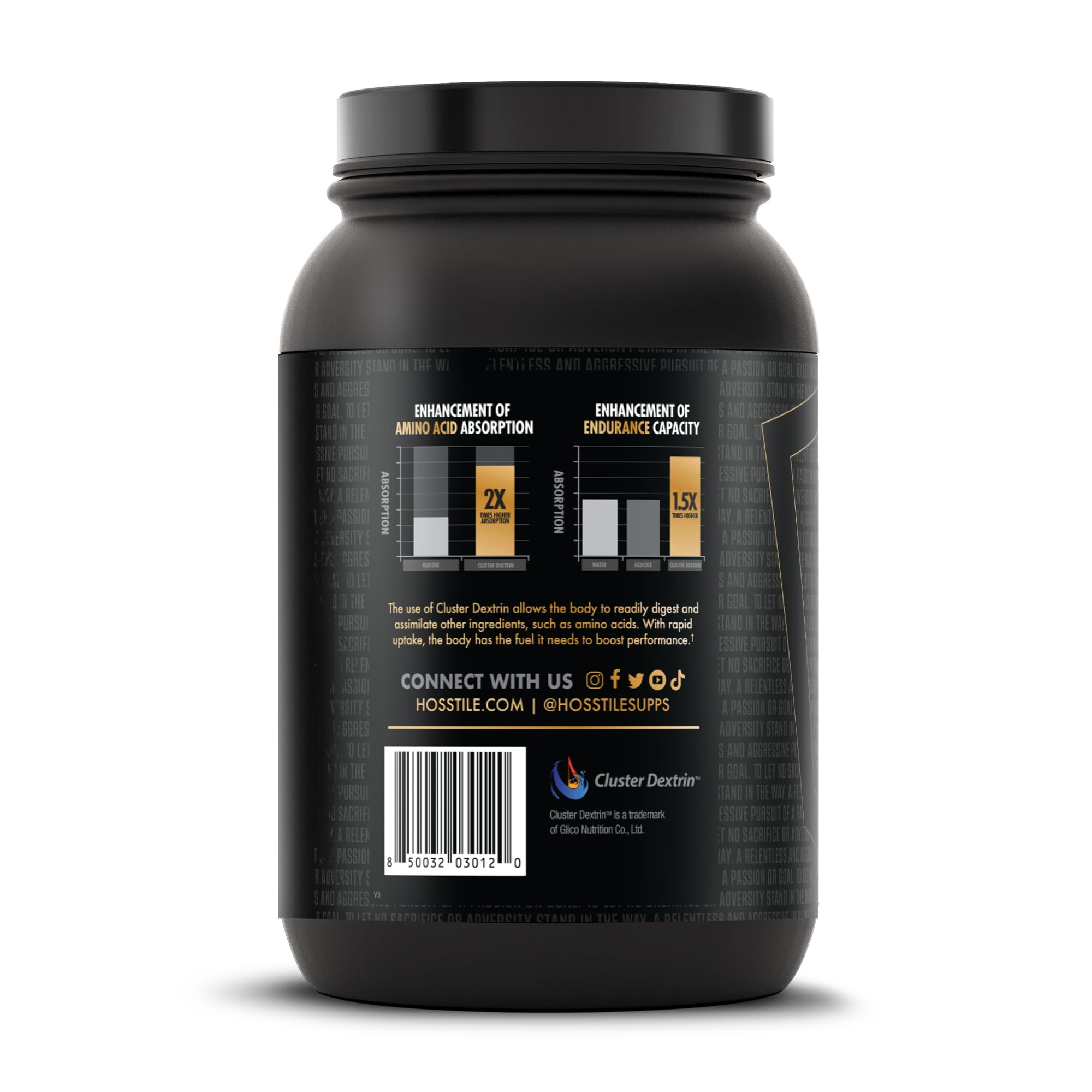 Close-up of unflavored HOSSTILE CDX powder texture.