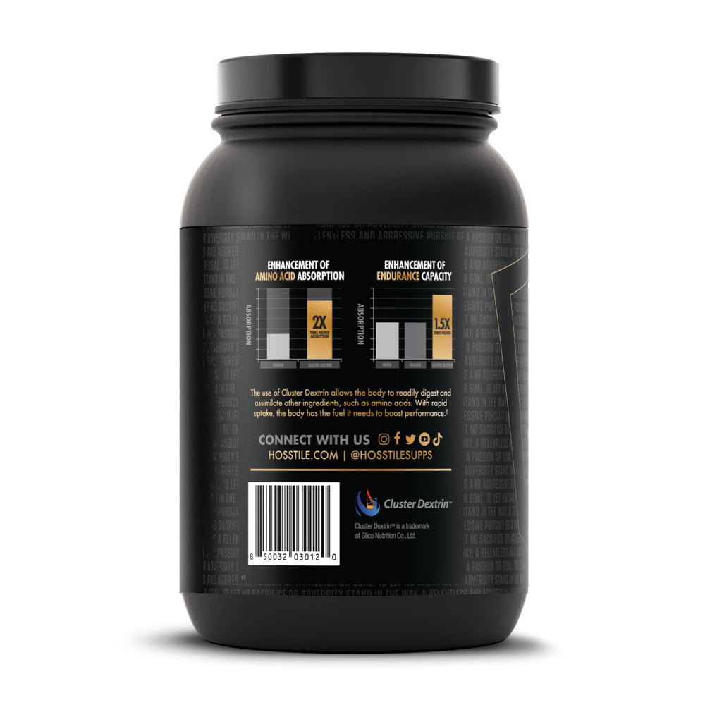 Close-up of unflavored HOSSTILE CDX powder texture.